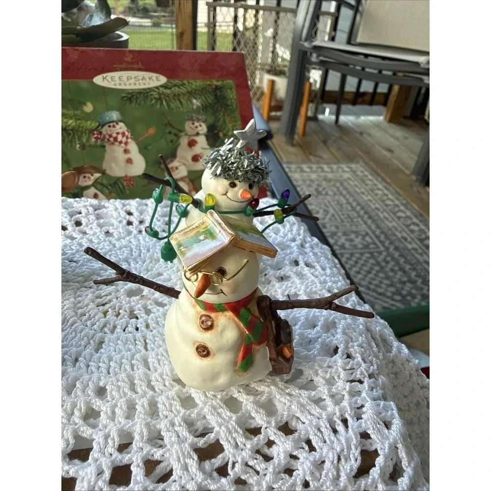 Hallmark Ornament 2000 Mitford Snowman‎ Jubilee Set of 4